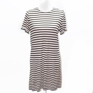 Alice + Olivia Striped Linen Tee Shirt Dress